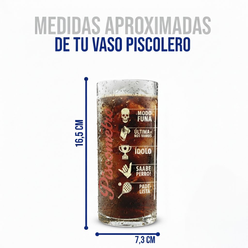 PACK DE 6 VASOS PISCOLEROS