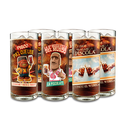 PACK DE 6 VASOS PISCOLEROS