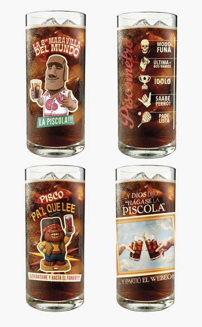 PACK DE 3 VASOS PISCOLEROS